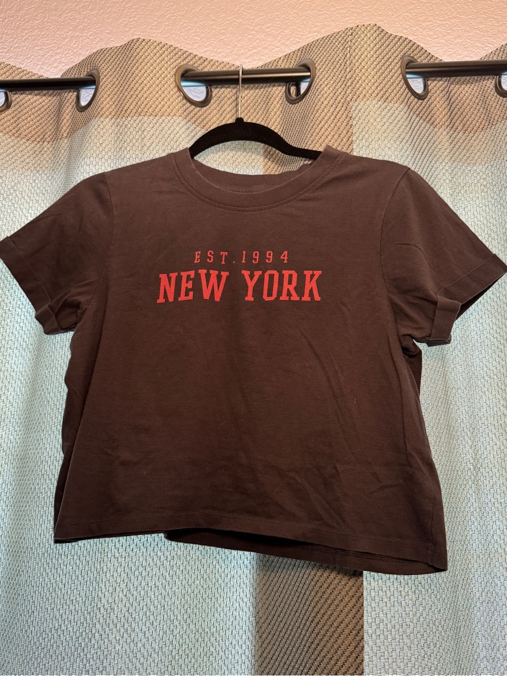 Gray NY Crop Top Tee